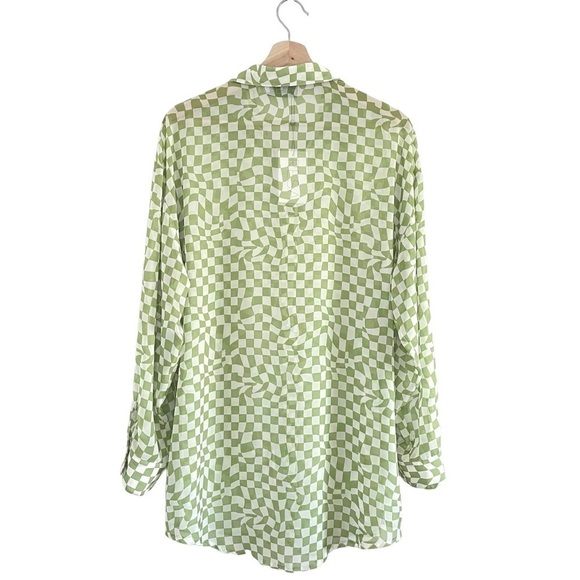 NWT RESA Monica Sheer Chiffon Blouse Long Sleeve Button Down Shirt Hendrix M/L - Picture 7 of 15
